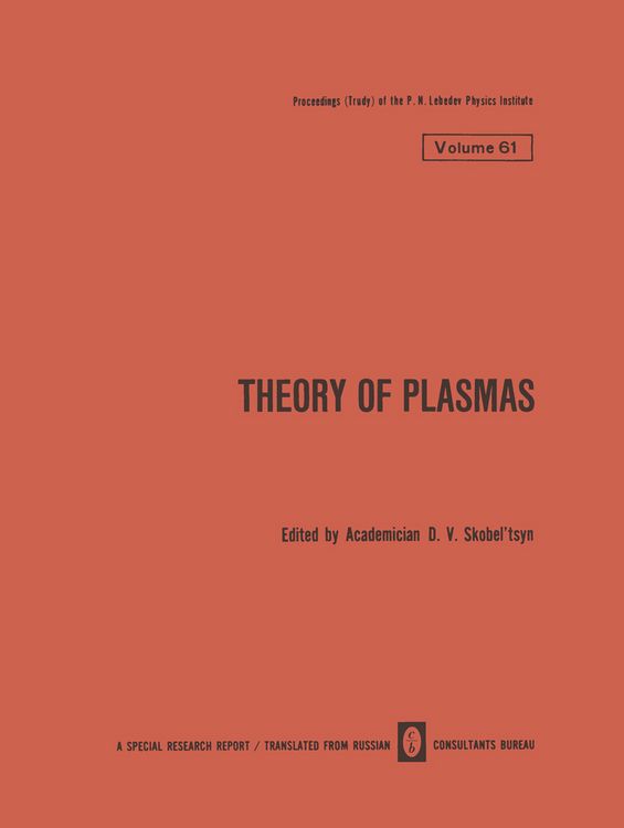 Produktbild: Theory of Plasmas