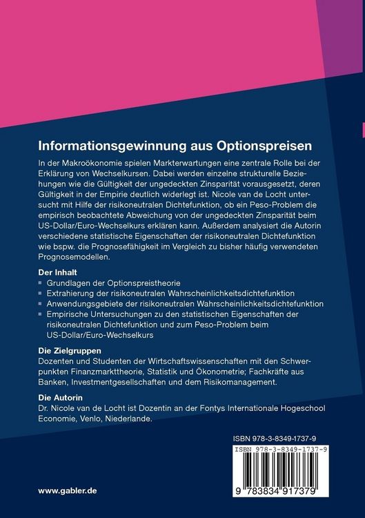Produktbild: Informationsgewinnung aus Optionspreisen