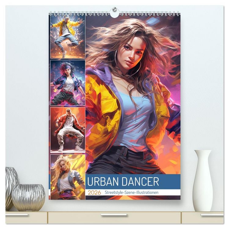 Produktbild: Urban Dancer. Streetstyle-Szene-Illustrationen (hochwertiger Premium Wandkalender 2026 DIN A2 hoch), Kunstdruck in Hochglanz