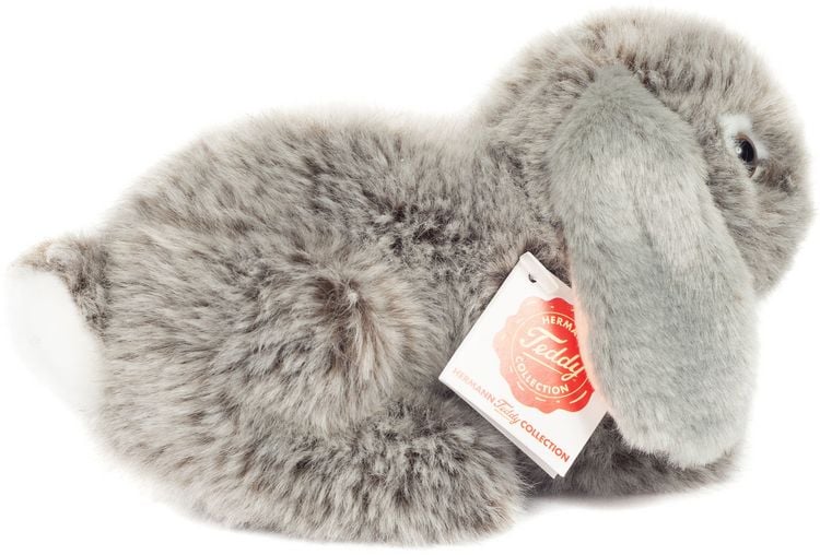 Produktbild: Teddy Hermann 93728 - Hase, Widder-Kaninchen grau, 18 cm, liegend, Pl&uuml;schtier