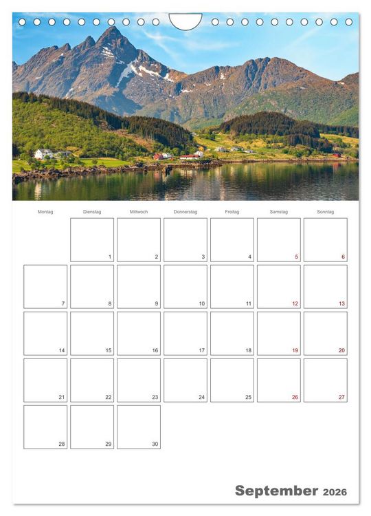 Produktbild: Norwegen - Reiseplaner (Wandkalender 2026 DIN A4 hoch), CALVENDO Monatskalender