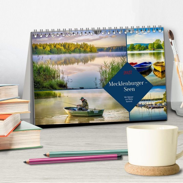 Produktbild: Mecklenburger - Seen (Tischkalender 2027 DIN A5 quer), CALVENDO Monatskalender