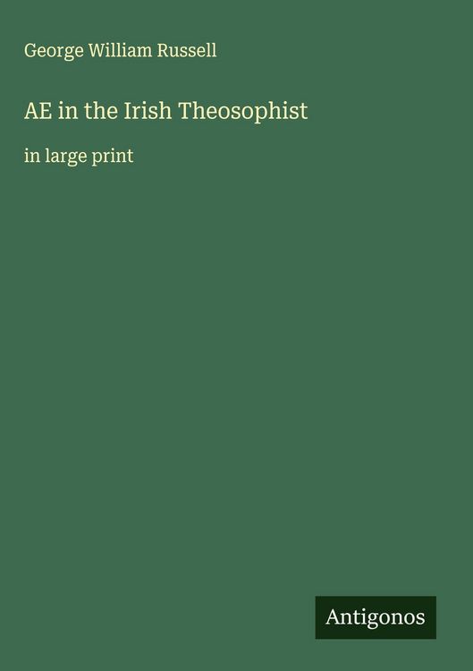 Produktbild: AE in the Irish Theosophist