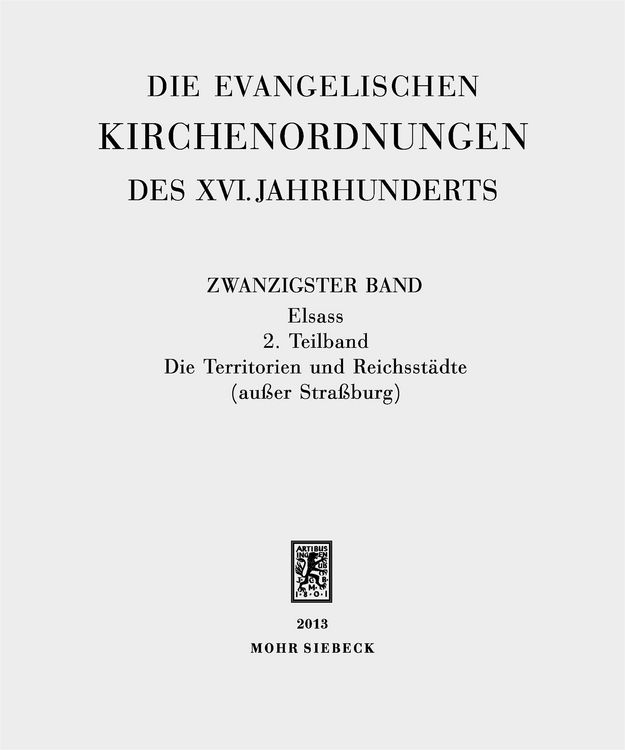 Produktbild: Die evangelischen Kirchenordnungen des XVI. Jahrhunderts