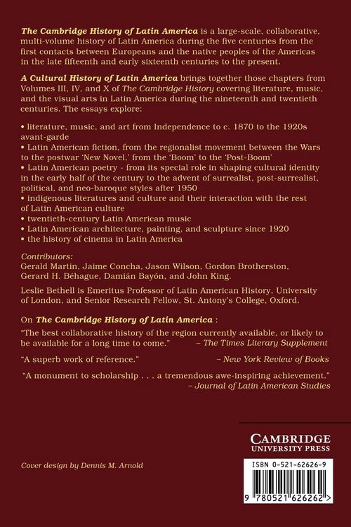 Produktbild: A Cultural History of Latin America