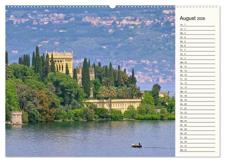 Produktbild: Gardasee (hochwertiger Premium Wandkalender 2026 DIN A2 quer), Kunstdruck in Hochglanz