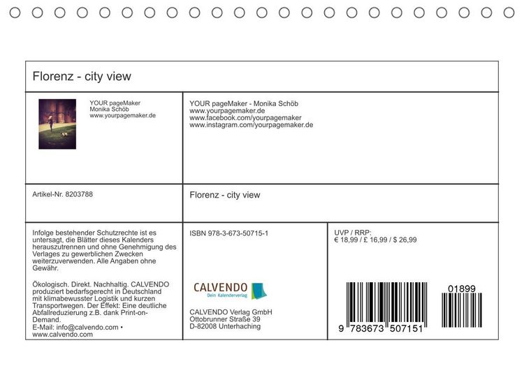 Produktbild: Florenz city view (Tischkalender 2022 DIN A5 quer)