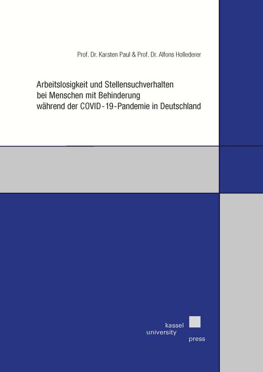 Produktbild: Arbeitslosigkeit und Stellensuchverhalten bei Menschen mit Behinderung w&auml;hrend der COVID-19-Pandemie in Deutschland