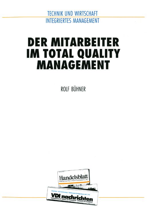 Produktbild: Der Mitarbeiter im Total Quality Management