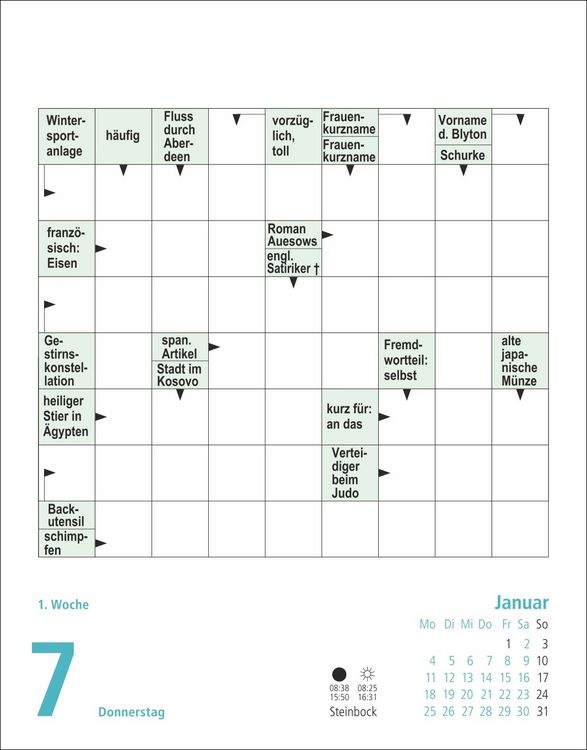 Produktbild: Stefan Heine Kreuzwortr&auml;tsel Tagesabrei&szlig;kalender 2027