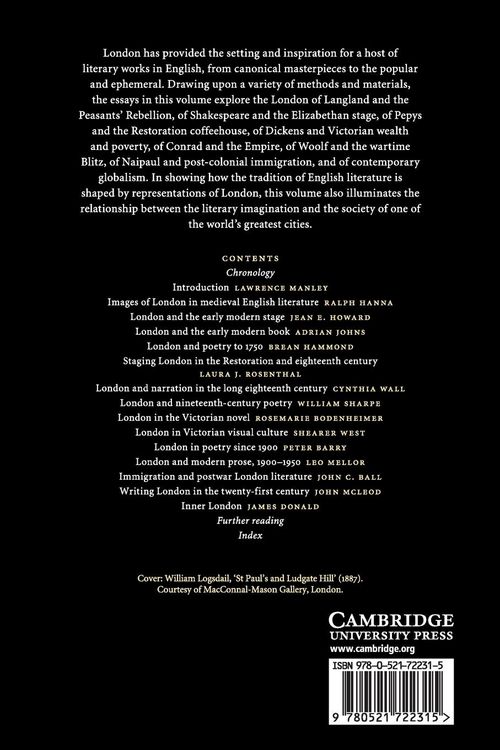 Produktbild: The Cambridge Companion to the Literature of London