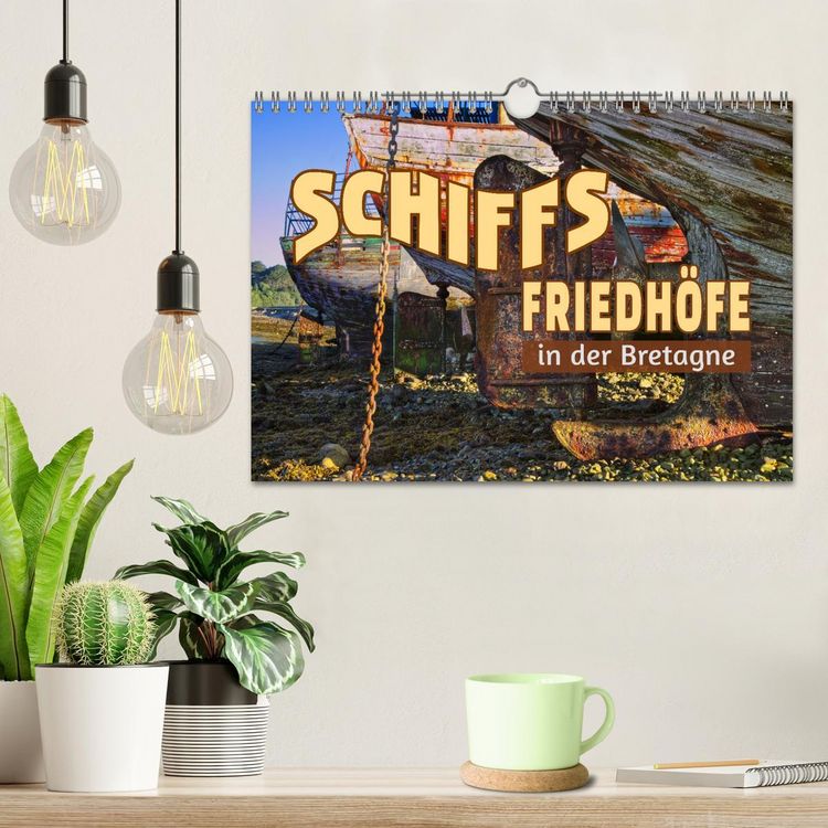 Produktbild: Schiffsfriedh&ouml;fe in der Bretagne (Wandkalender 2026 DIN A4 quer), CALVENDO Monatskalender