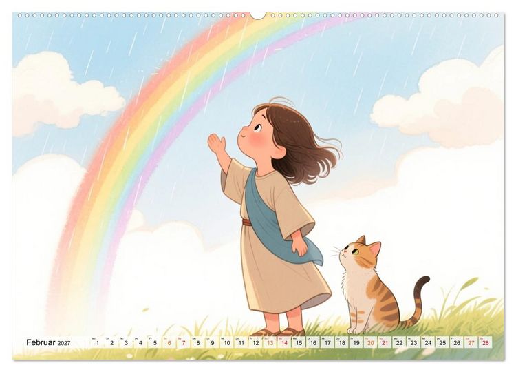 Produktbild: Luna, Minka und die Bibel (hochwertiger Premium Wandkalender 2027 DIN A2 quer), Kunstdruck in Hochglanz
