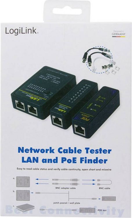 Produktbild: Kabeltester WZ0015P LogiLink WZ0015P Netzwerk, Telekommunikation