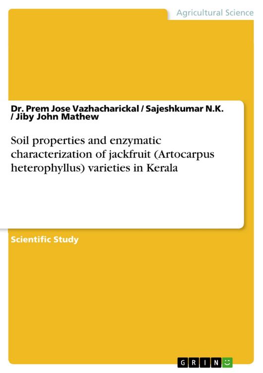 Produktbild: Soil properties and enzymatic characterization of jackfruit (Artocarpus heterophyllus) varieties in Kerala