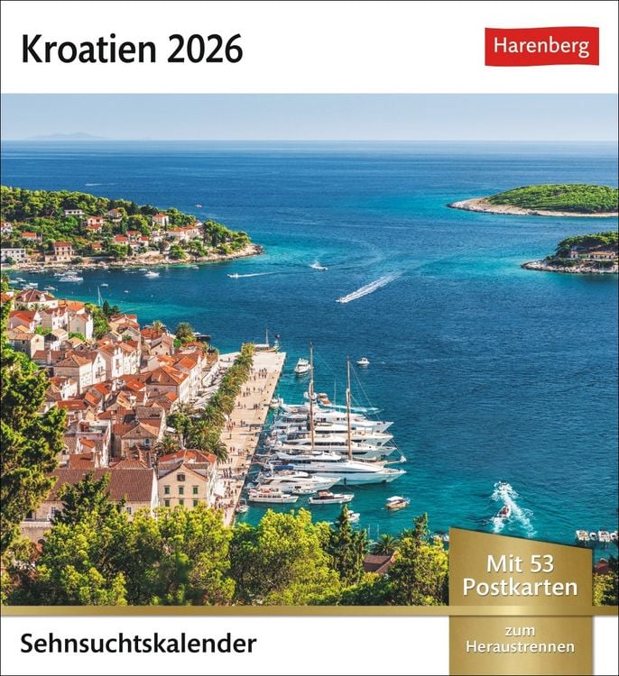 Bild vom Artikel Kroatien Sehnsuchtskalender 2026 - Wochenkalender mit 53 Postkarten vom Autor 