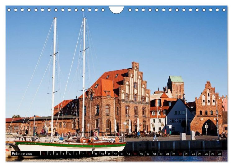 Produktbild: Deutsche Hansest&auml;dte - L&uuml;beck Wismar Rostock Stralsund (Wandkalender 2026 DIN A4 quer), CALVENDO Monatskalender