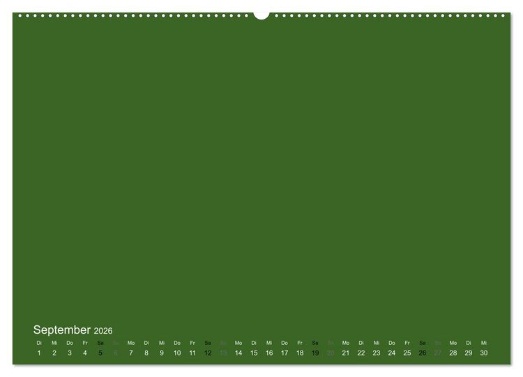 Produktbild: Bastelkalender - dunkel Gr&uuml;n (Wandkalender 2026 DIN A2 quer), CALVENDO Monatskalender