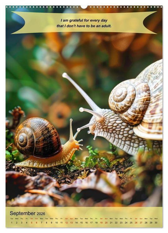 Produktbild: A year of greatfullness with funny animals (Wall Calendar 2026 DIN A2 portrait), CALVENDO 12 Month Wall Calendar