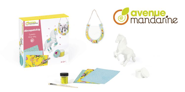Produktbild: Avenue Mandarine, Kreativset D&eacute;copatch, Reiten