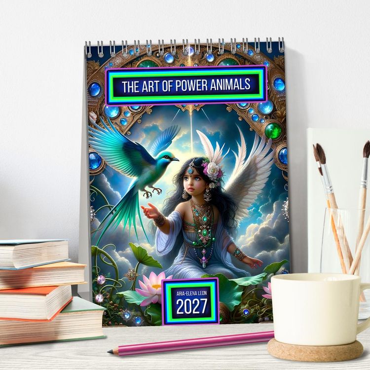 Produktbild: The Art of Power Animals (Desk Calendar 2027 DIN A5 portrait), CALVENDO 12 Month DeskCalendar