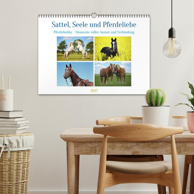 Produktbild: Sattel, Seele und Pferdeliebe (Wandkalender 2027 DIN A3 quer), CALVENDO Monatskalender