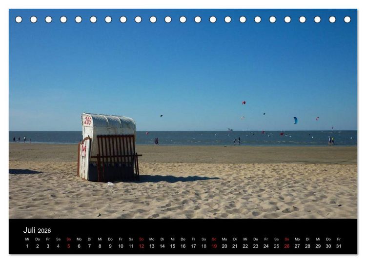 Produktbild: An der Nordsee (Tischkalender 2026 DIN A5 quer), CALVENDO Monatskalender