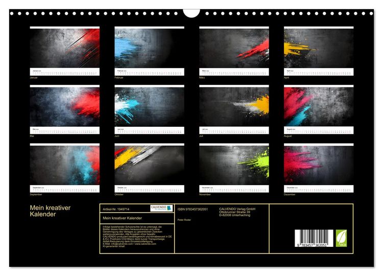 Produktbild: Mein kreativer Kalender (Wandkalender 2026 DIN A3 quer), CALVENDO Monatskalender
