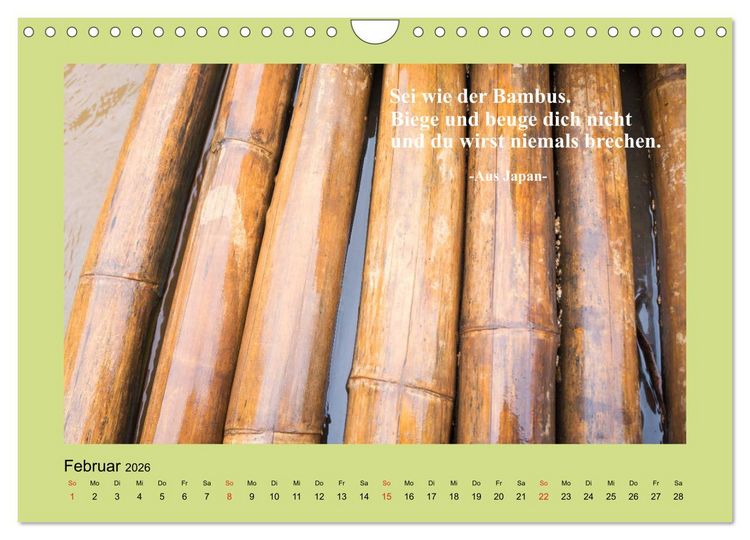 Produktbild: Lebensweisheiten mit Bildern unterlegt (Wandkalender 2026 DIN A4 quer), CALVENDO Monatskalender