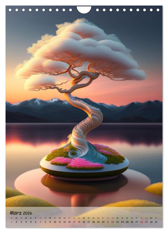Produktbild: Bonsai Kunstwerke (Wandkalender 2026 DIN A4 hoch), CALVENDO Monatskalender