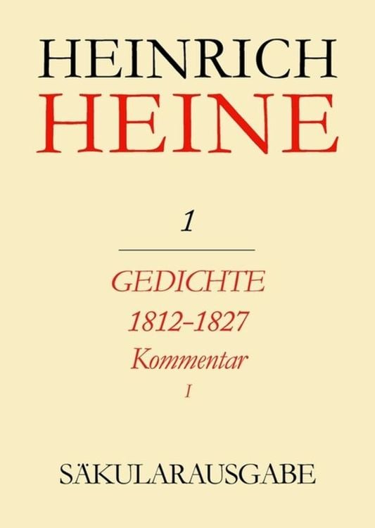 Produktbild: Gedichte 1812-1827. Kommentar