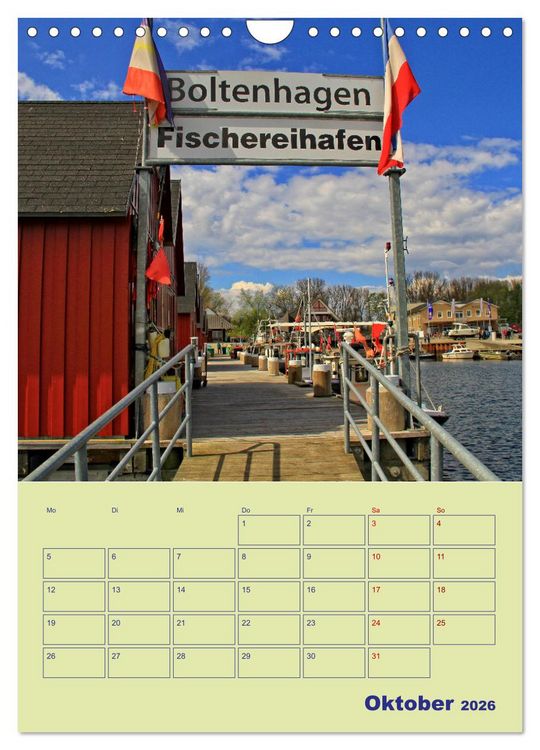 Produktbild: Sehnsuchtsort Ostseebad Boltenhagen (Wandkalender 2026 DIN A4 hoch), CALVENDO Monatskalender