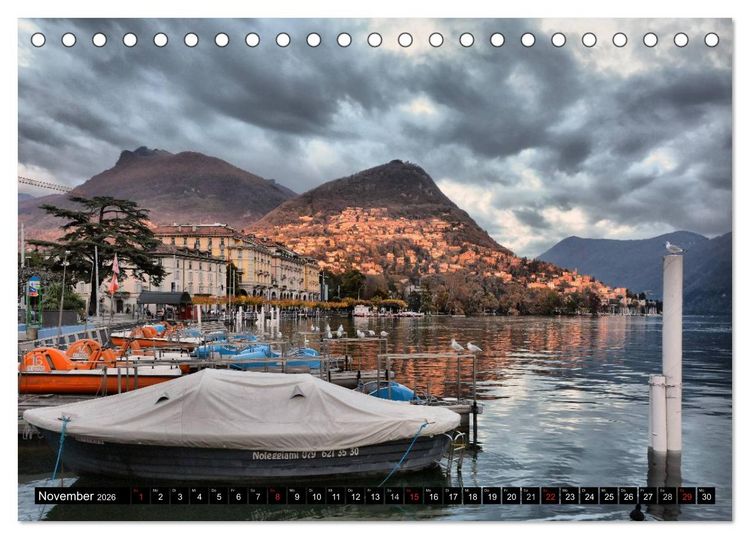 Produktbild: Lugano - Perle im Tessin (Tischkalender 2026 DIN A5 quer), CALVENDO Monatskalender