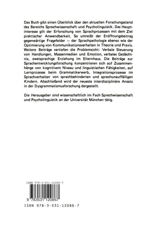 Produktbild: Sprechwissenschaft & Psycholinguistik 3