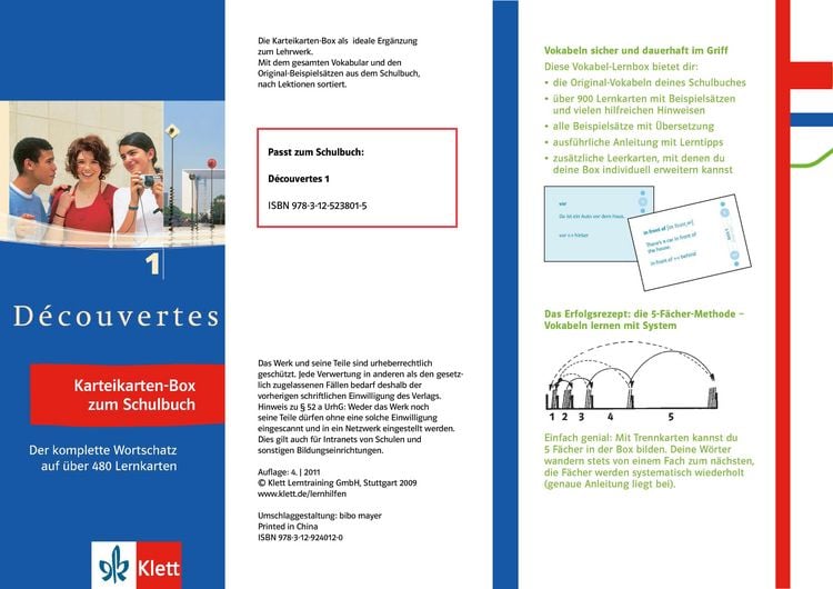 Produktbild: D&eacute;couvertes 1 - Vokabel-Lernbox zum Sch&uuml;lerbuch
