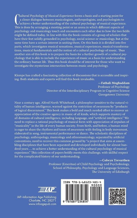 Produktbild: Cultural Psychology of Musical Experience (HC)