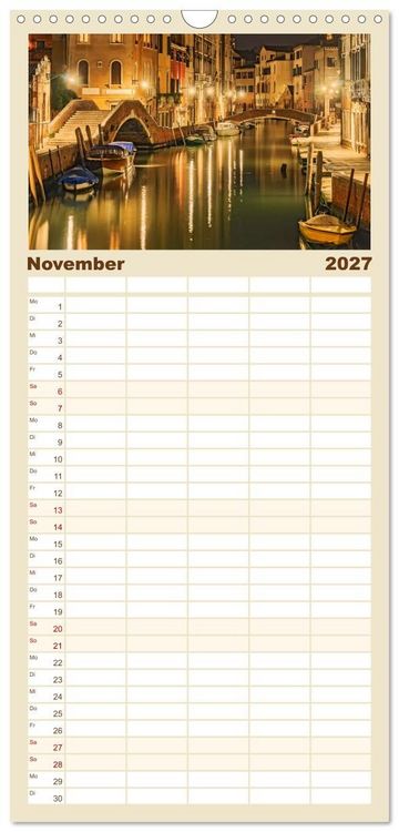 Produktbild: Familienplaner 2027 - Venedig - Stadt im Meer mit 5 Spalten (Wandkalender, 21 x 45 cm) CALVENDO