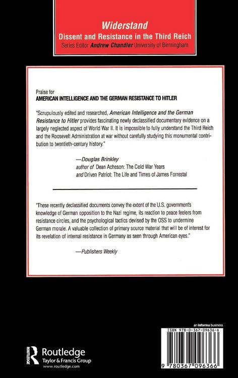 Produktbild: American Intelligence And The German Resistance