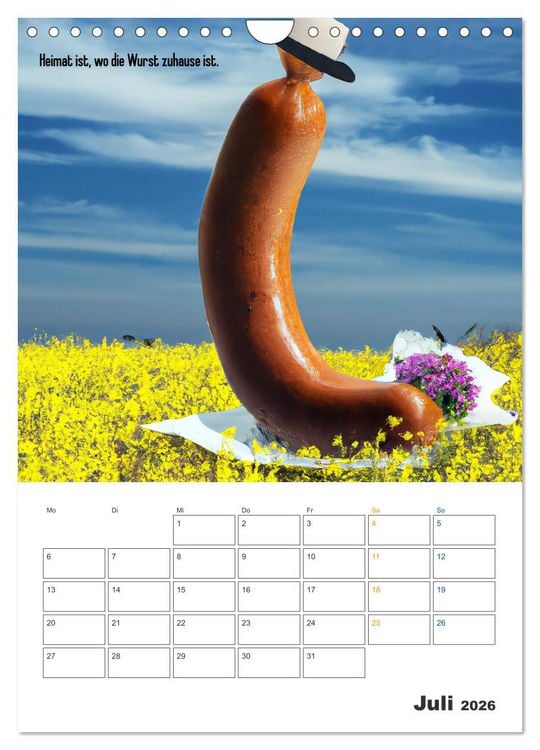 Produktbild: Ist mir Wurst Kalender (Wandkalender 2026 DIN A4 hoch), CALVENDO Monatskalender