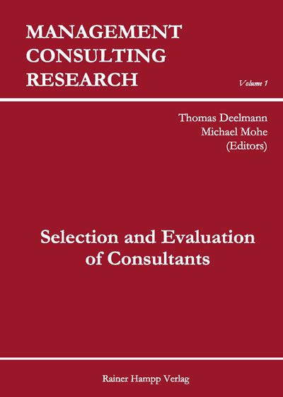 Produktbild: Selection and Evaluation of Consultants