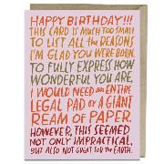 Produktbild: 6-Pack Em & Friends Ream of Paper Birthday Card