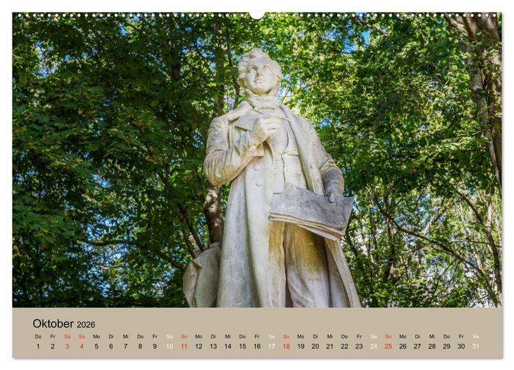 Produktbild: Gro&szlig;er Tiergarten Berlin - Von Dichtern und Komponisten (Wandkalender 2026 DIN A2 quer), CALVENDO Monatskalender