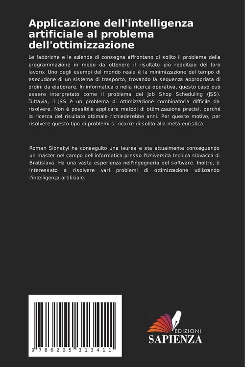 Produktbild: Applicazione dell'intelligenza artificiale al problema dell'ottimizzazione