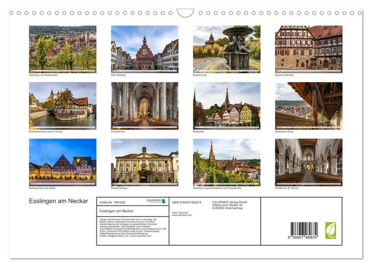 Produktbild: Esslingen am Neckar (Wandkalender 2026 DIN A3 quer), CALVENDO Monatskalender
