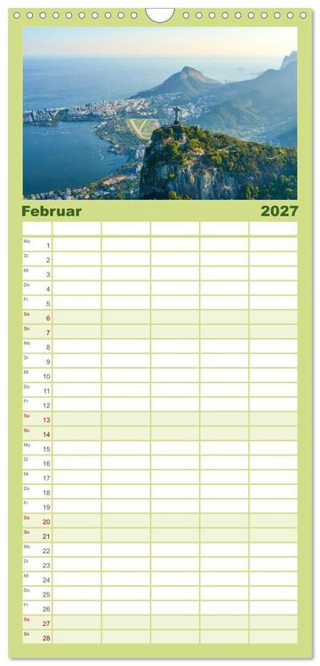 Produktbild: Familienplaner 2027 - Brasilien - Das einzigartige Land in S&uuml;damerika. mit 5 Spalten (Wandkalender, 21 x 45 cm) CALVENDO