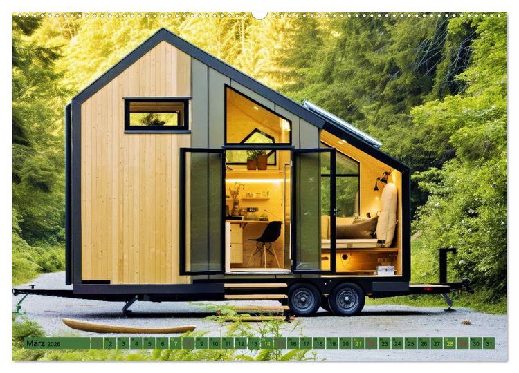 Produktbild: Tiny Houses - wohnen auf kleinstem Raum (Wandkalender 2026 DIN A2 quer), CALVENDO Monatskalender