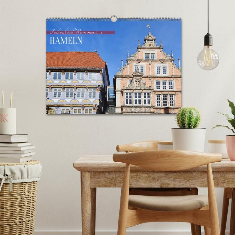 Produktbild: Hameln - Fachwerk und Weserrenaissance (Wandkalender 2026 DIN A3 quer), CALVENDO Monatskalender