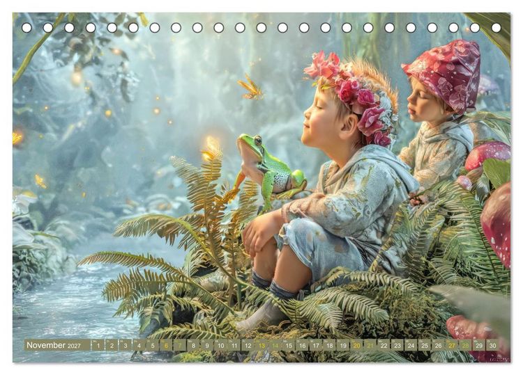 Produktbild: M&auml;rchenhafte charmante Fr&ouml;sche - Fantasiewerke (Tischkalender 2027 DIN A5 quer), CALVENDO Monatskalender