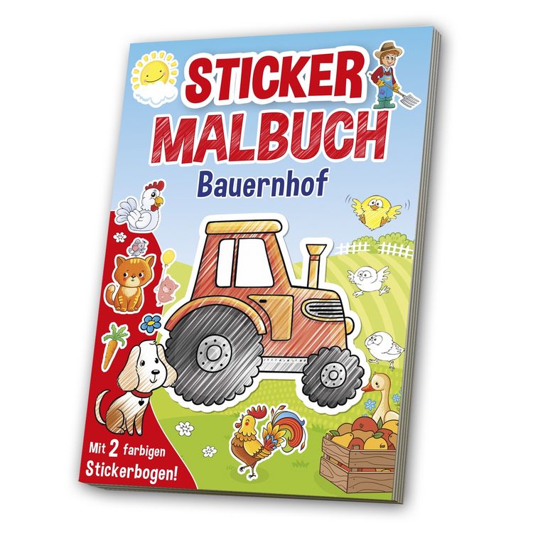 Produktbild: Stickermalbuch: Bauernhof