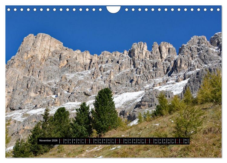 Produktbild: Dolomiten - Latemar und Rosengarten (Wandkalender 2026 DIN A4 quer), CALVENDO Monatskalender